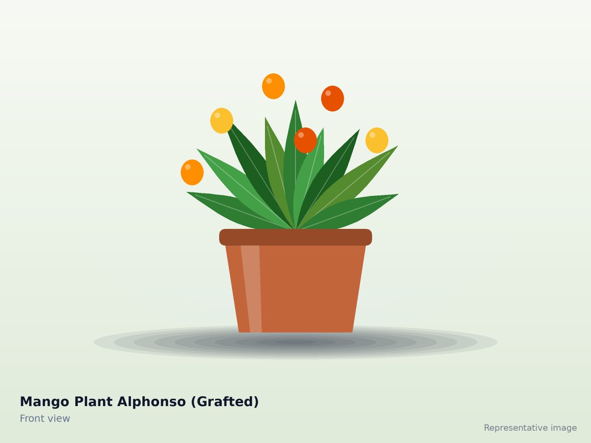 Mango Plant Alphonso (Grafted) – front view (representative image)