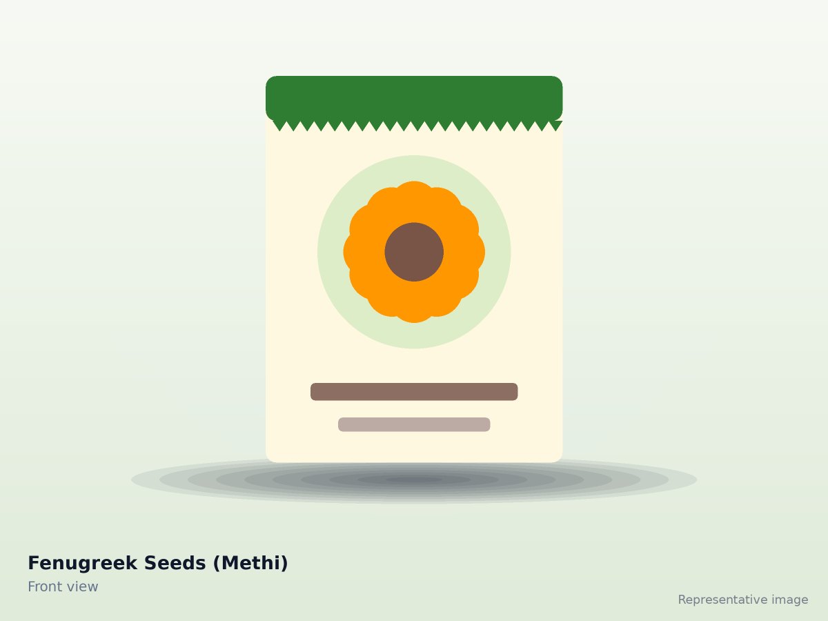 Fenugreek Seeds (Methi) – front view (representative image)