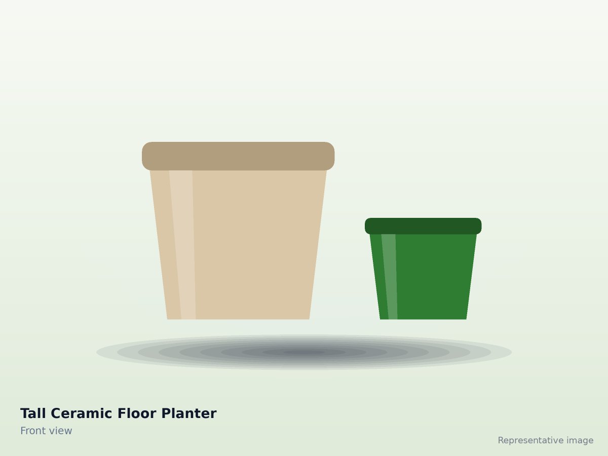 Tall Ceramic Floor Planter