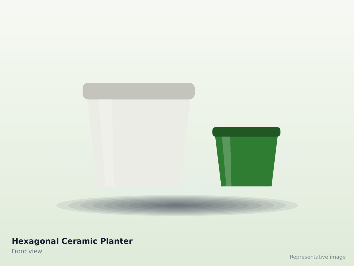 Hexagonal Ceramic Planter