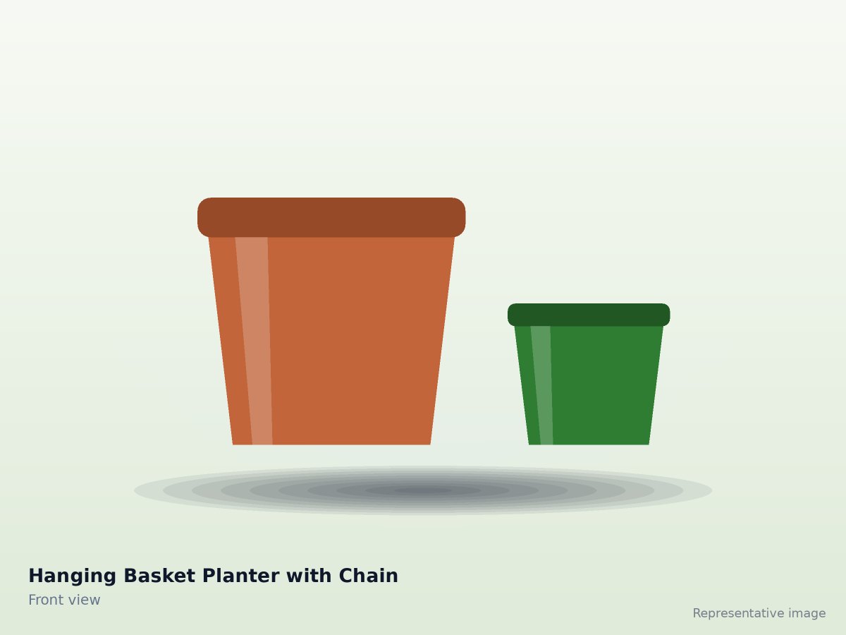 Hanging Basket Planter with Chain