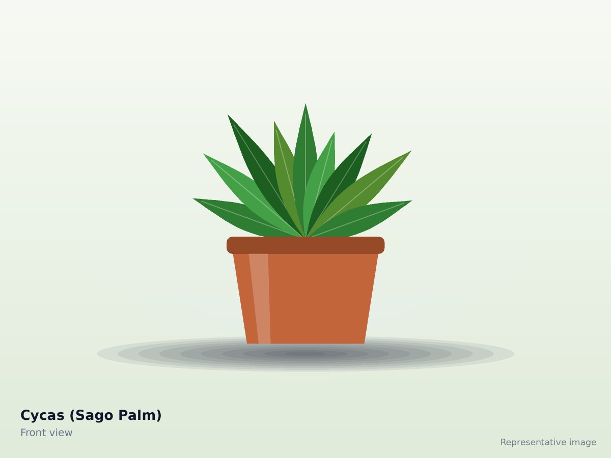 Cycas (Sago Palm) – front view (representative image)